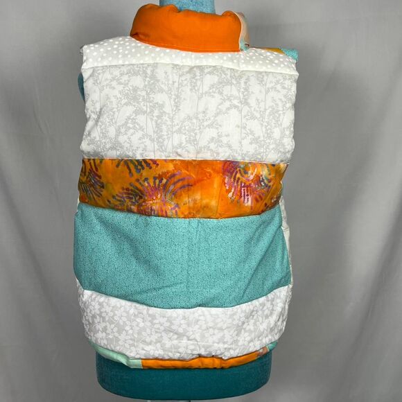 Aaron Asunsolo Custom Quilted Patchwork Puffer Vest Women's one of a kind - Picture 3 of 7